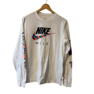 Nike Wild Long Sleeve T Shirt White M